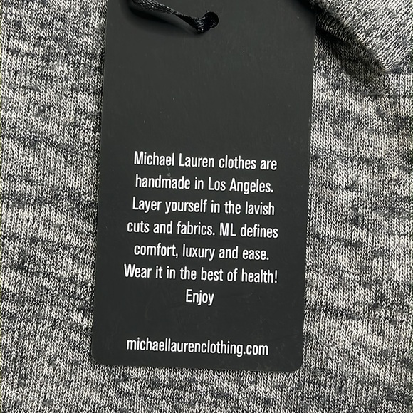 Michael Lauren Charcoal long sleeve super soft Top limited edition size small - Picture 7 of 13